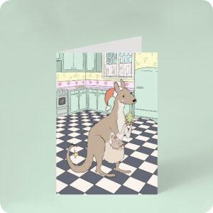 Kangaroo Christmas Card