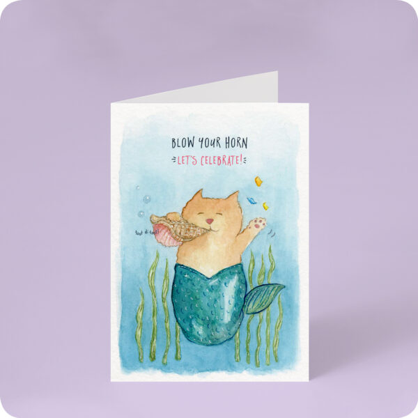 Purrmaid Celebration Card