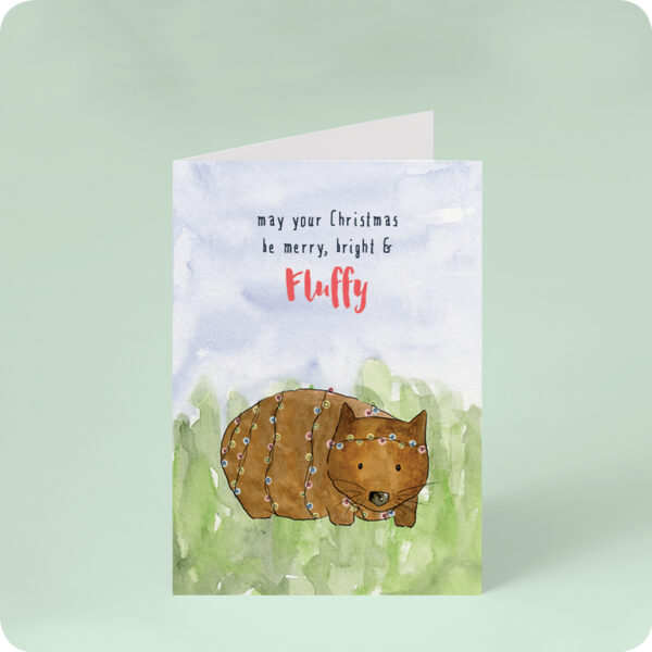 Merry, Bright & Fluffy Christmas Card