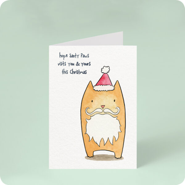 Santy Paws Christmas Card