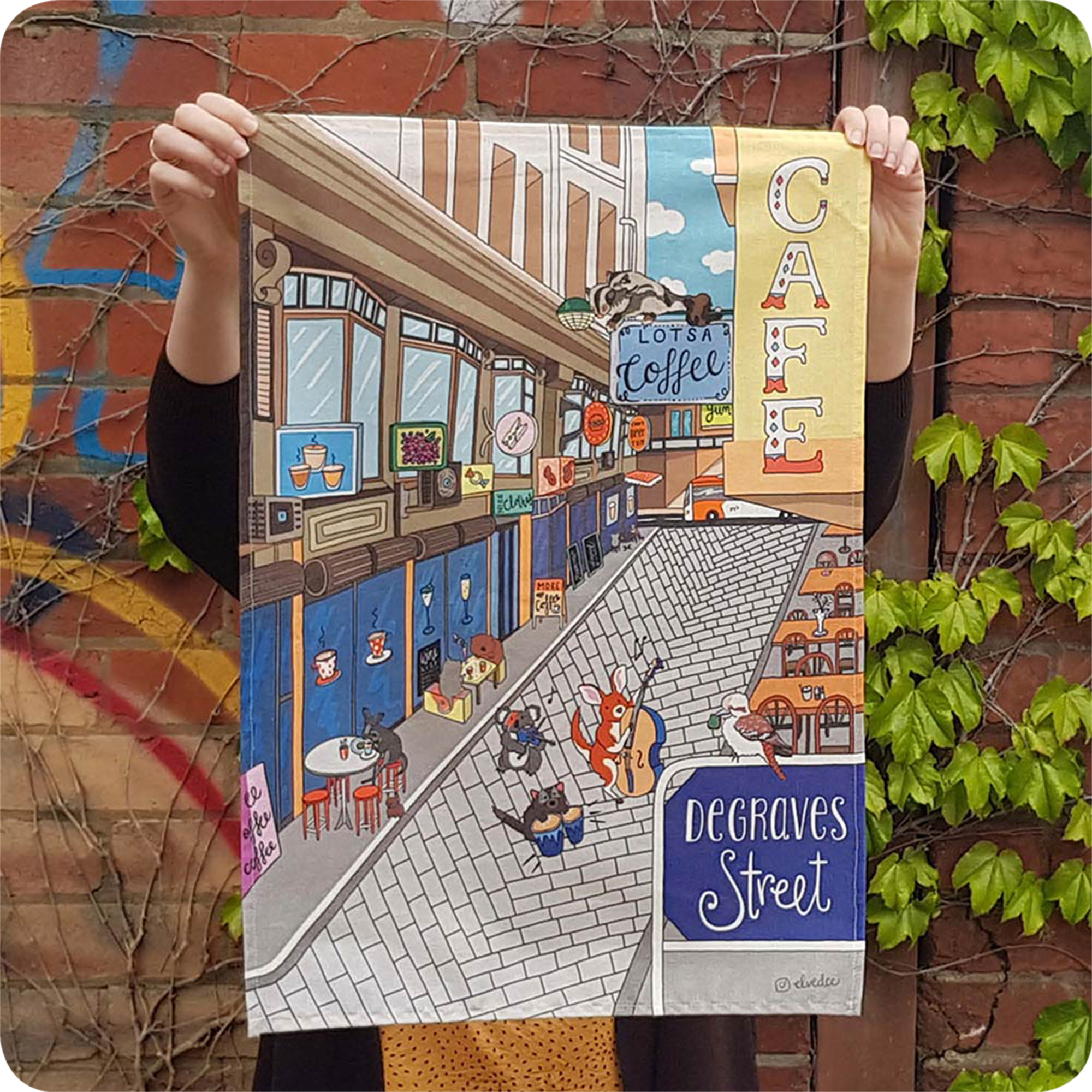 Degraves Street Tea Towel